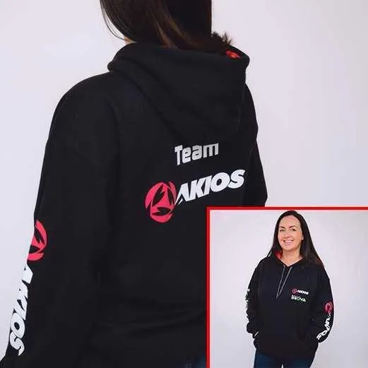 Akios Inova Printed Hoodie Black - XXX-Large