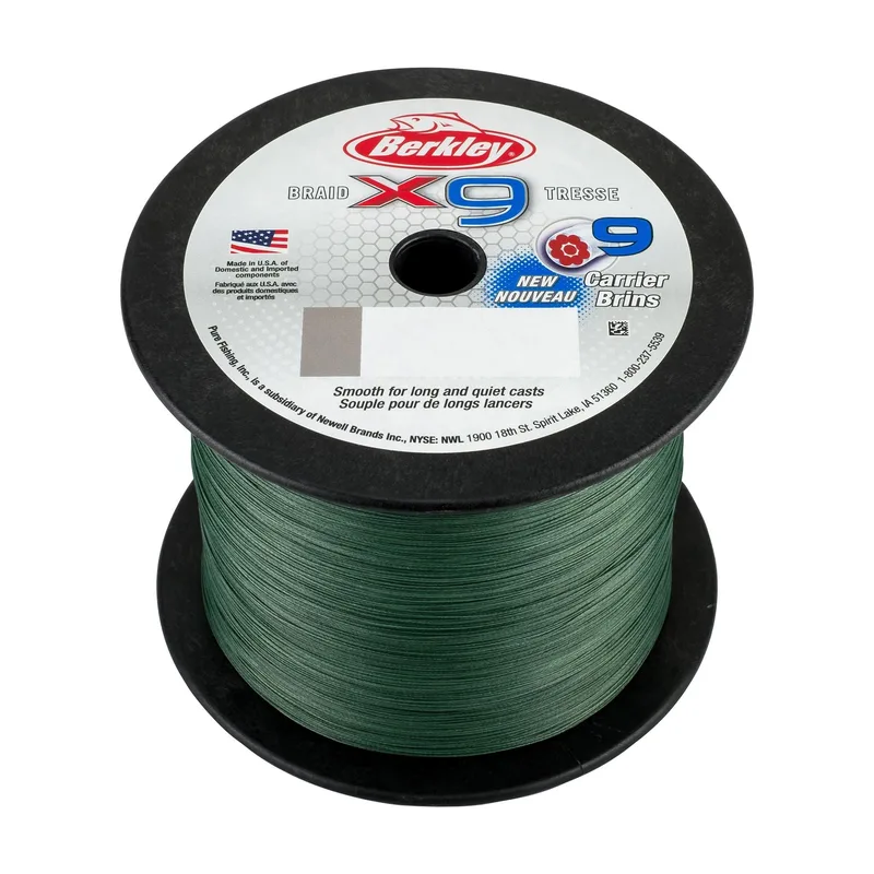 Berkley X9 Braid 2000m - Low-Vis Green, 0.06mm