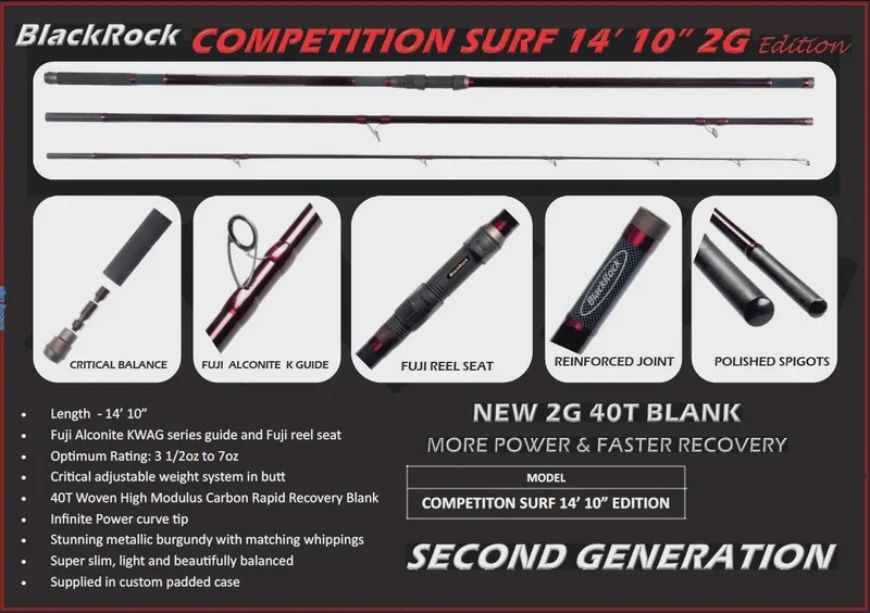 Blackrock Competition Surf 2G Rod - 14ft 10in