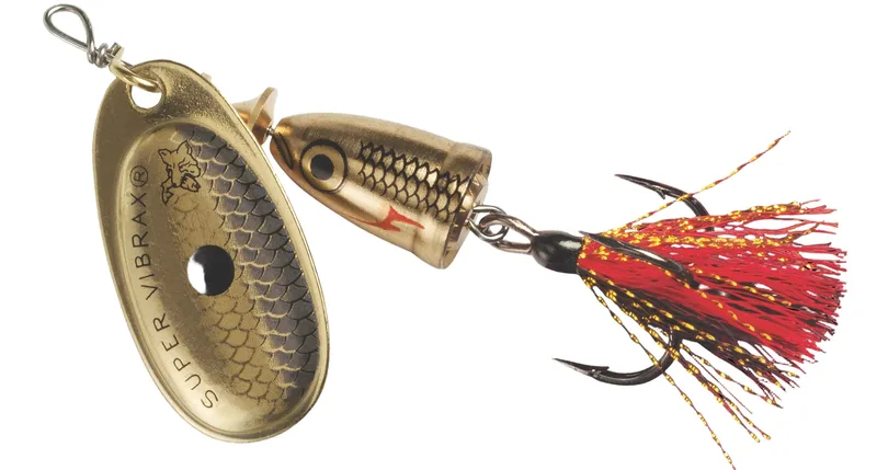 Blue Fox Vibrax Foxtail Spinner Size 3 8g - Golden Shiner