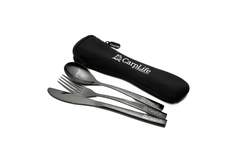 Carp Life Black Etched Cutlery Set