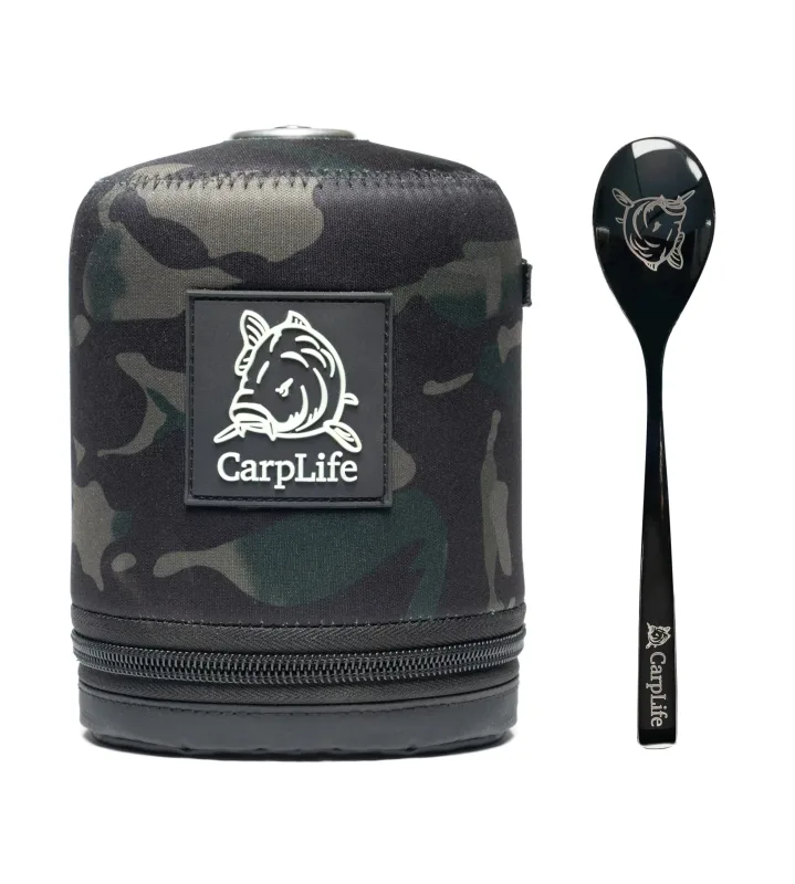 Carp Life Neoprene Gas Canister Cover & Spoon