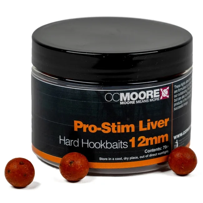 CC Moore Pro-Stim Liver Hard Hookbaits — 12mm