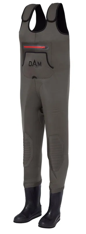 DAM Break-Point Neoprene Chest Wader - DAM Break-Point Neoprene Chest Wader M / 6-7 (40/41) Grey/Black Cleated Sole