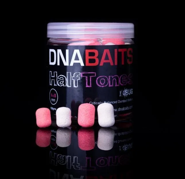 DNA Baits Half Tones Dumbell Wafters — 10x15mm, Pink/White, Secret 7
