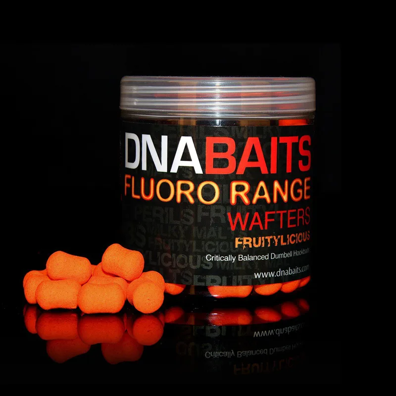 DNA Baits Fluoro Dumbell Wafters — 14x18mm, Fruitylicious