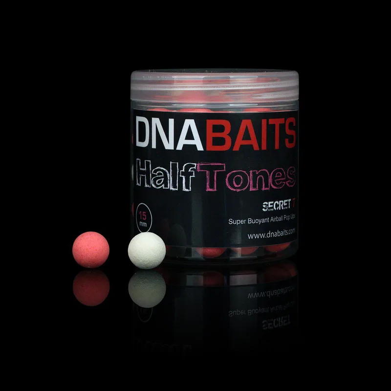 DNA Baits Half Tones Pop Ups — 15mm, Pink/White, Secret 7