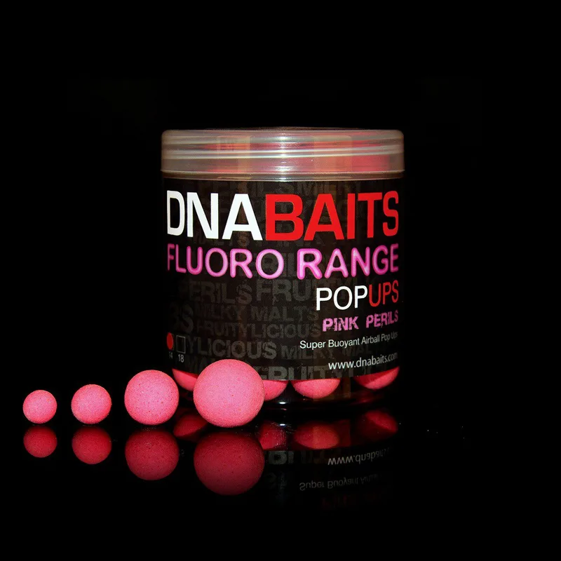 DNA Baits Fluoro Pop Ups — 15mm, Pink Perils