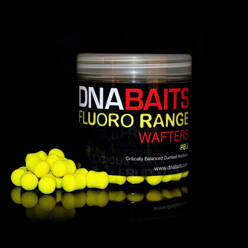 DNA Baits Fluoro Dumbell Wafters — 14x18mm, PB's