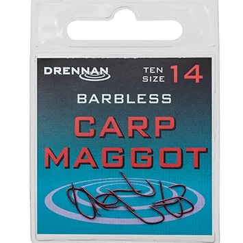 Drennan Carp Maggot Spade End Barbless Hooks
