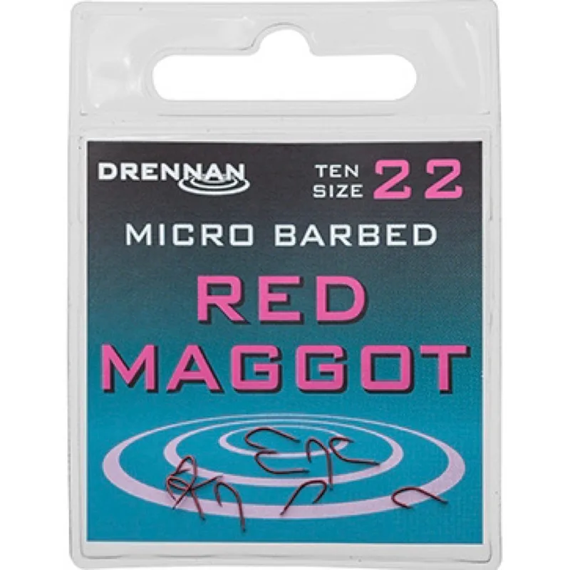 Drennan Red Maggot Micro Barbed Hooks - 18