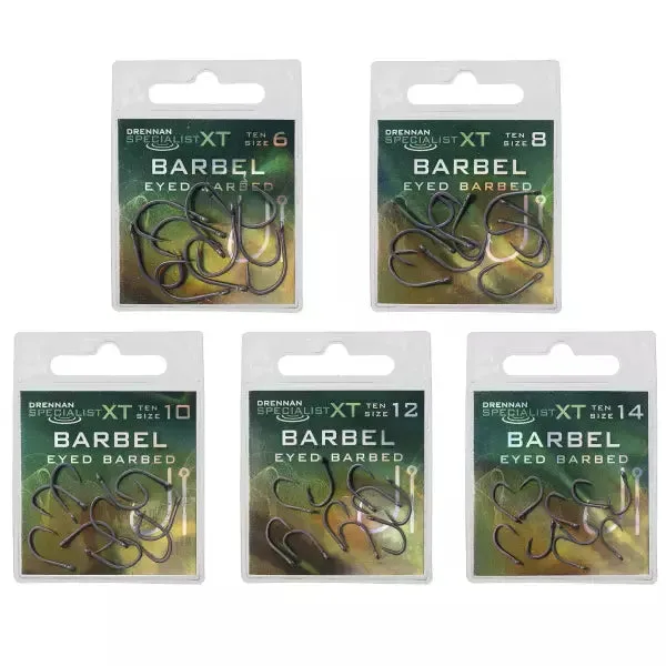 Drennan Specialist XT Barbel Eyed Hooks — 14, Barbless