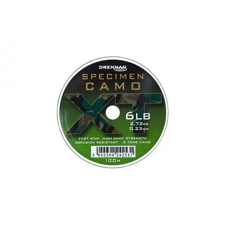 Drennan Specimen Camo XT — 5lb, 0.20mm, 100m
