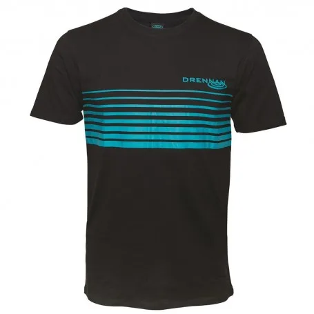 Drennan T-Shirt Black Aqua