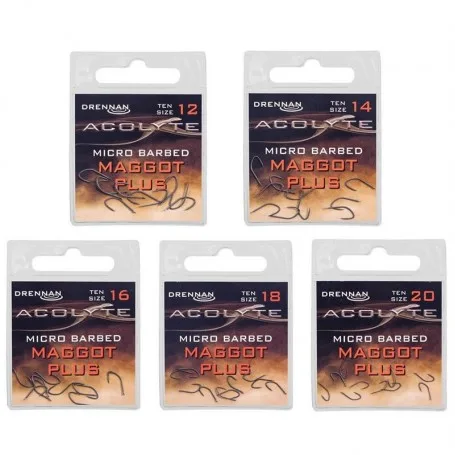 Drennan Acolyte Maggot Plus Micro Barbed Spade Hooks