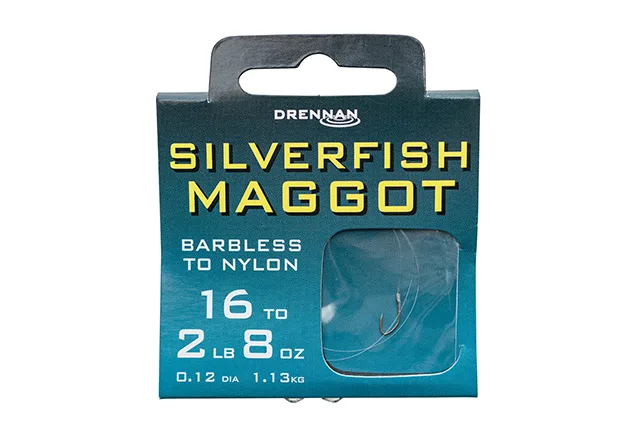 Drennan Silverfish Maggot Hook to Nylon