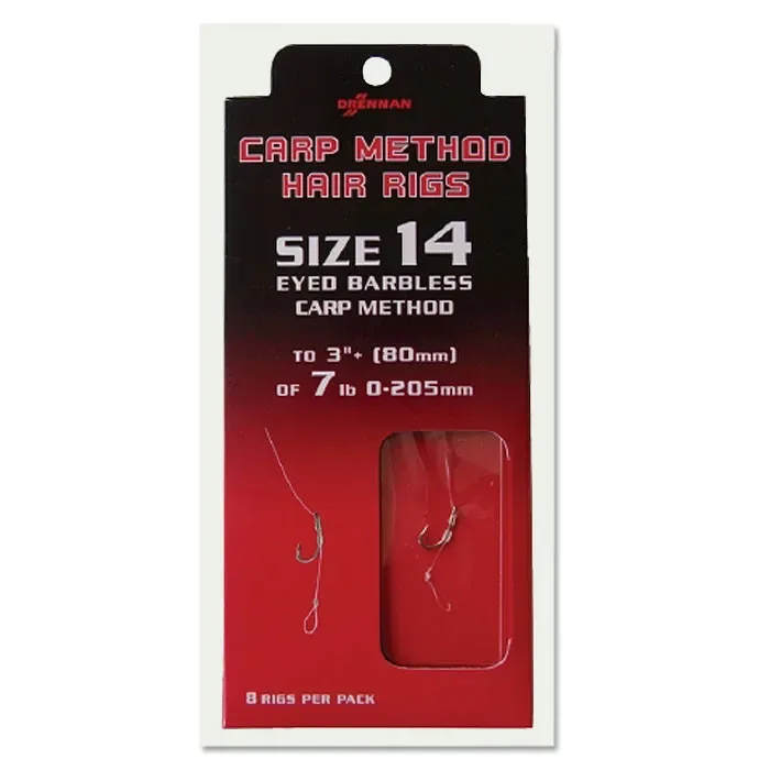 Drennan Carp Method Hair Rig Hook to Nylon - 16, 6lb