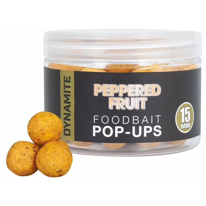 Dynamite Baits Peppered Fruit Foodbait Pop Ups 15mm