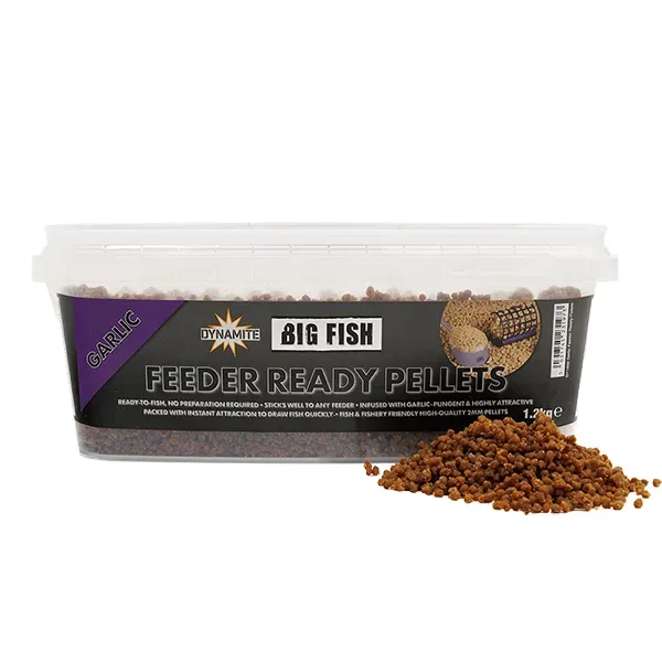 Dynamite Big Fish Feeder Ready Pellets 2mm 1.2kg — Garlic