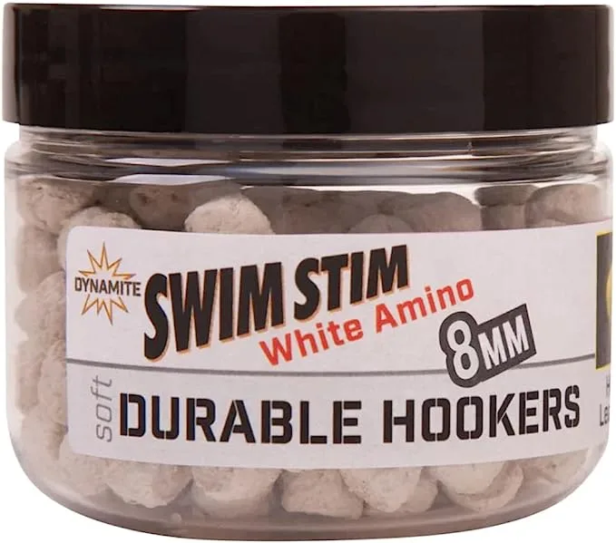 Dynamite Swim Stim Durable Hook Pellets — 8mm, White Amino