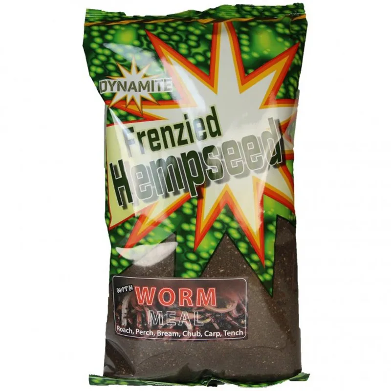 Dynamite Frenzied Hemp Dark Worm Groundbait 900g