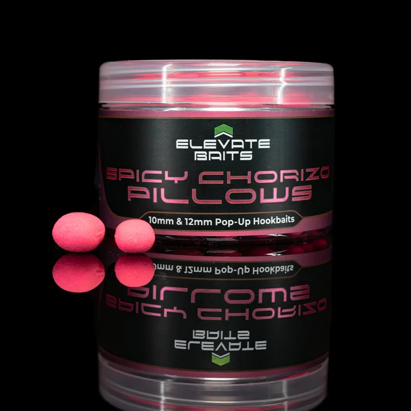 Elevate Baits Spicy Chorizo Pillows 10mm & 12mm Pop Up Hookbaits