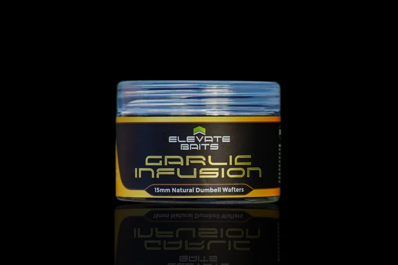 Elevate Baits Garlic Infusion 15mm Natural Dumbell Wafters
