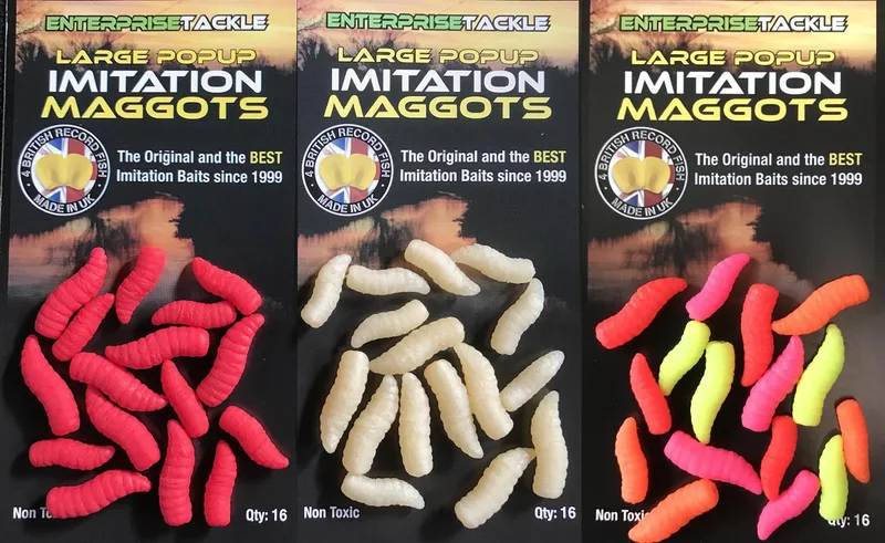 Enterprise Tackle Enterprise Large Imitation Maggots - Mixed Fluoro