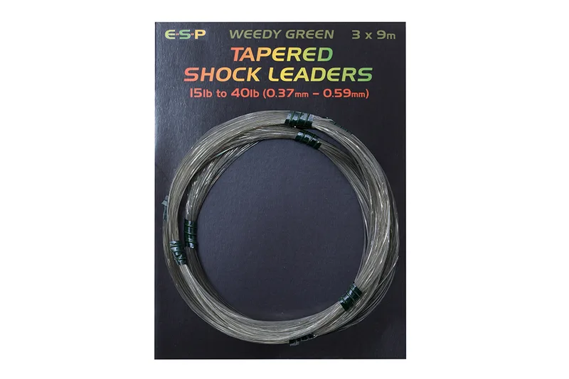 ESP Tapered Shockleaders Clear + Green — Clear