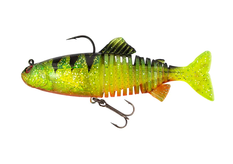 Fox Rage Replicant Jointed Soft Lure — 18cm, UV Perch (Legend), 80g