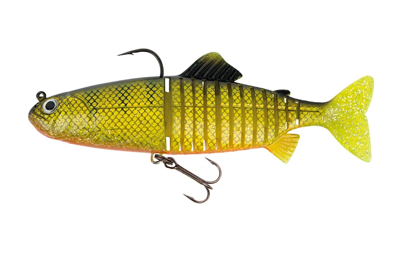 Fox Rage Replicant Jointed Soft Lure — 18cm / 7 Inch, UV Natural Perch (Legend), 80g