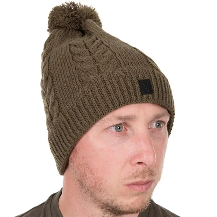Fox Khaki Knitted Bobble