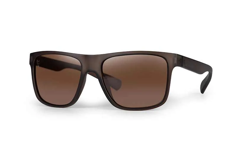 Fox Avius Trans Khaki Polarised Sunglasses — Brown Lens