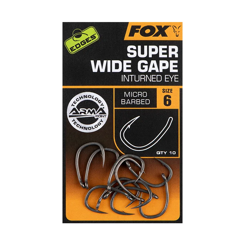 Fox Edges Armapoint Super Wide Gape Inturned Eye Hooks