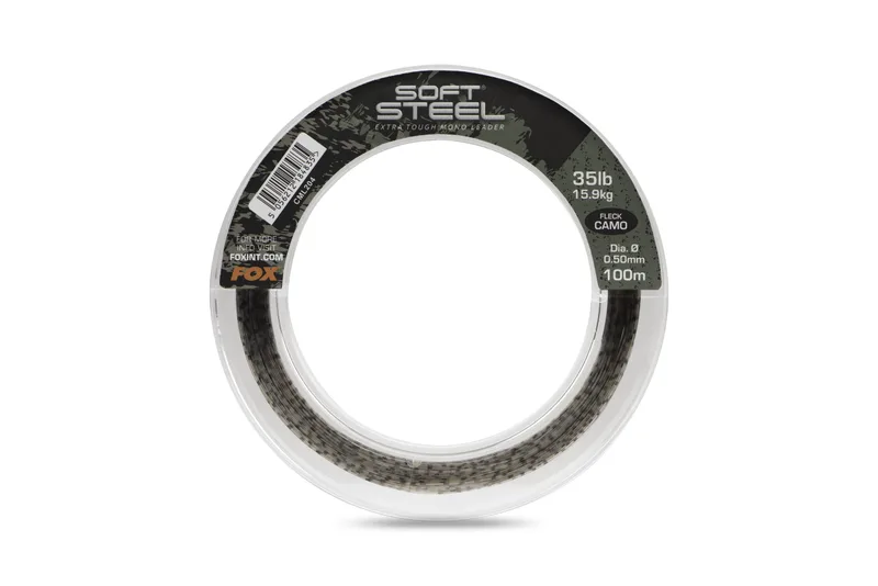Fox Soft Steel Fleck Camo Leader 100m