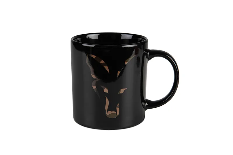 Fox Camo Head Ceramic Mug — Black & Camo