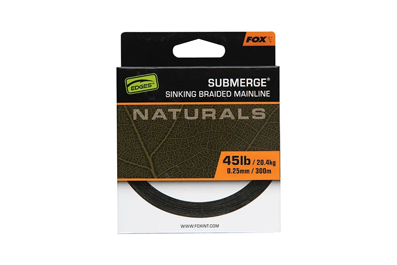 Fox Edges Naturals Submerge Braid — 0.25mm, 45lb / 20.4kg, 300m