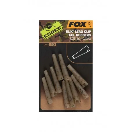 Fox Edges Camo Slik Lead Clip Tail Rubbers Size 10
