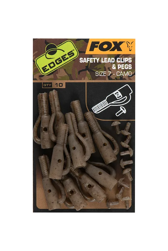 Fox Edges Camo Lead Clips & Pegs Size 7