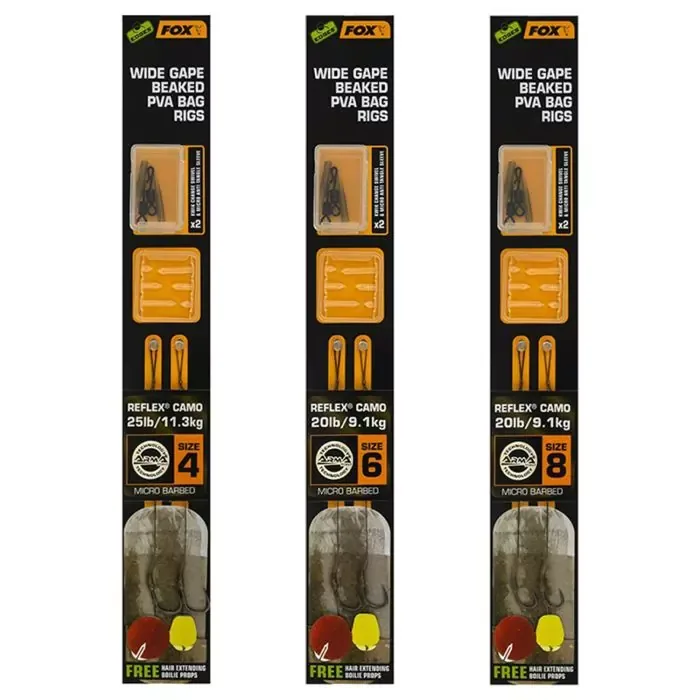 Fox Edges Wide Gape Beaked PVA Bag Rigs