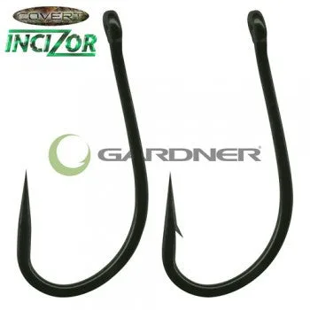 Gardner Tackle Gardner Covert Dark Incizor Hooks - 6, Barbed