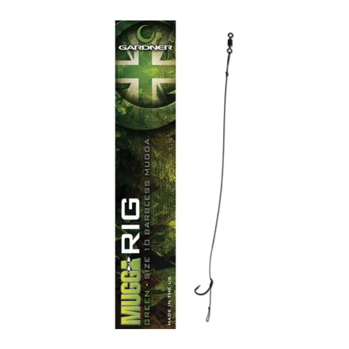 Gardner Tackle Gardner Mugga Rigs 3 Pack - 6, Barbed, Green