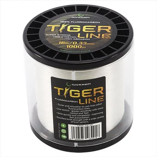 Gardner Tiger Fluorocarbon Line — 16lb, 1000m