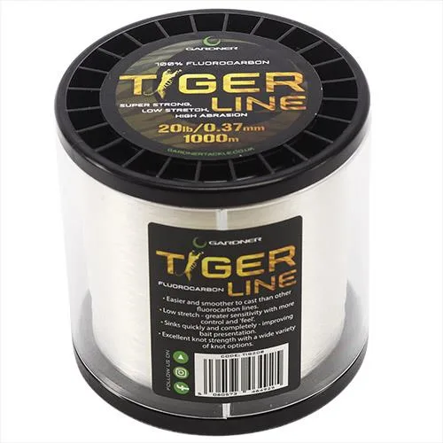 Gardner Tiger Fluorocarbon Line — 20lb, 1000m
