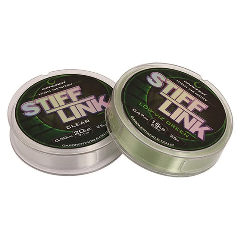 Gardner Stiff Link Hooklink — Clear, 25lb / 11.3kg, 0.55mm