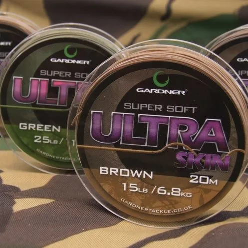 Gardner Ultra Skin Hooklink — Brown, 35lb