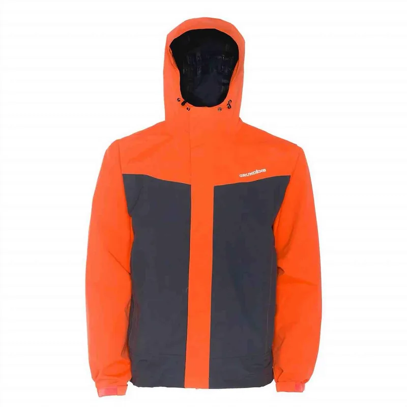 Grundens Full Share Jacket - Orange Grey, Large