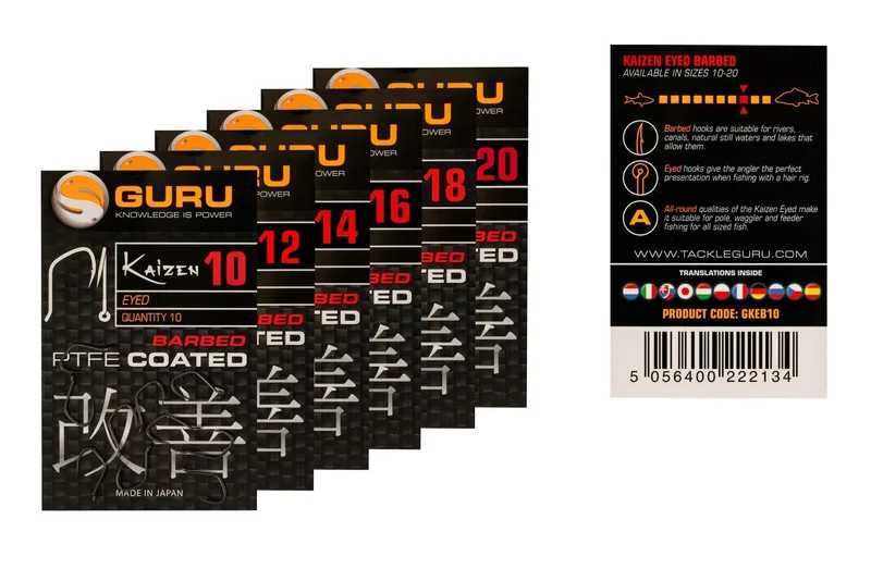 Guru Kaizen Eyed Hooks — 20