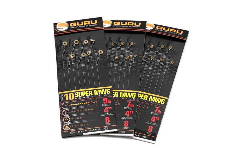 Guru SMWG Bait Bands 4″ Hooks to Nylon — 12, 0.22mm