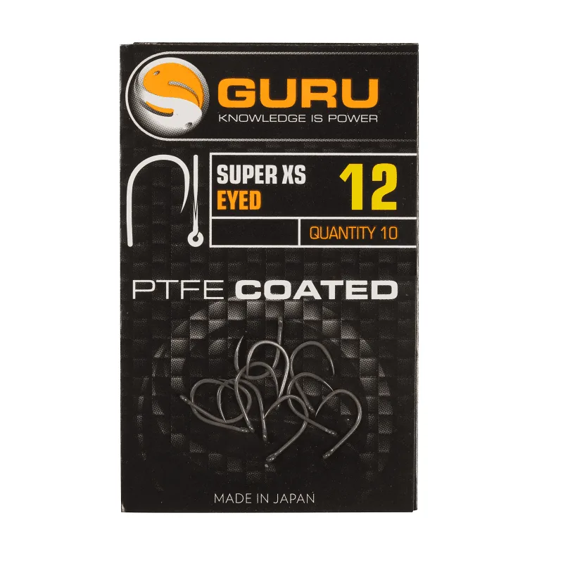 Guru Super XS Eyed Barbless Hooks — 8